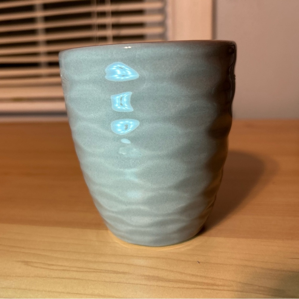 Textured Gray Ceramic Pot